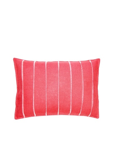 Square Feathers Dark Rose Bands Boudoir Pillow