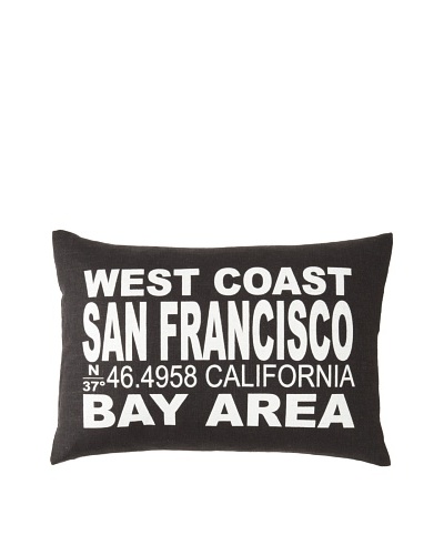 Square Feathers City Signs San Francisco Boudoir Pillow