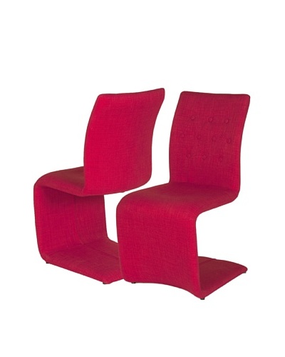 Star International Set of 2 Forma Dining Chairs, Red