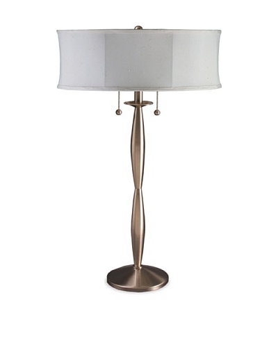 State Street Lighting Sculpted Stick Table Lamp, Satin Nickel