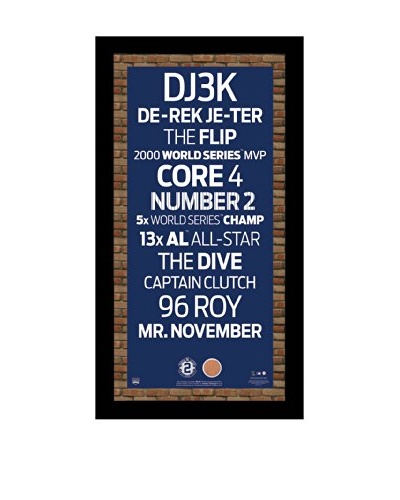 Steiner Sports Memorabilia Derek Jeter Subway Sign with Game Dirt Framed