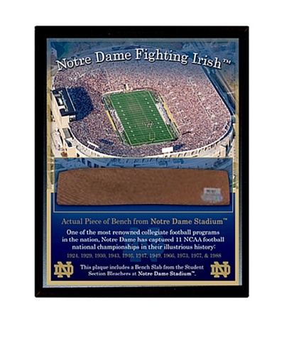 Steiner Sports Memorabilia Notre Dame Game Used Bench Slab Plaque with Stadium Image