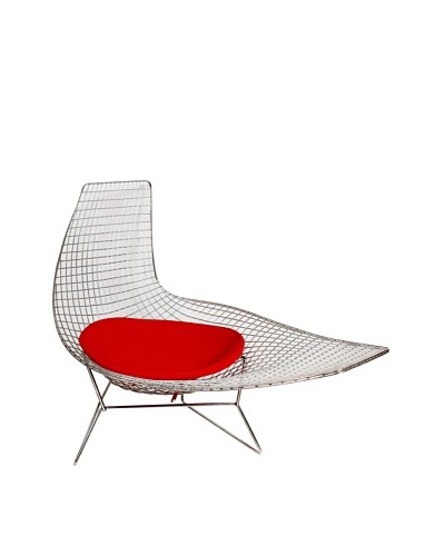 Stilnovo Joan Chaise in Stainless Steel with Seat Pad