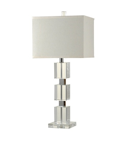 StyleCraft Crystal Table Lamp, Clear