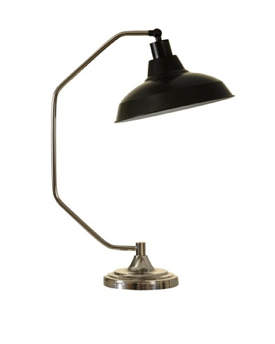StyleCraft Adjustable Desk Lamp, Polished Nickel/Bronze