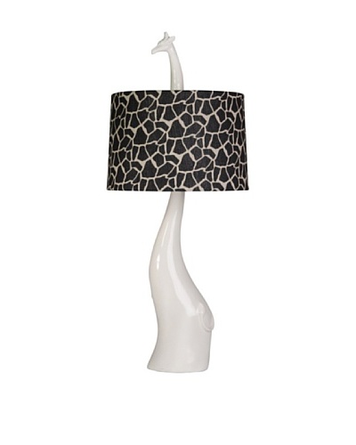 StyleCraft Poly Table Lamp, Gloss Ivory