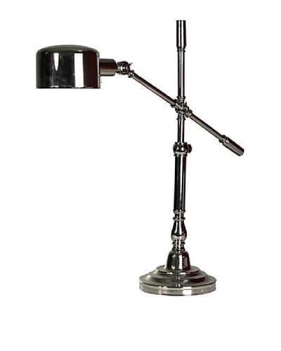 StyleCraft Metal Adjustable Table Lamp, Polished Nickel
