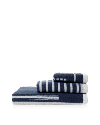 Successful Living from Diesel Selvedge Stripe Towel Set, Blue