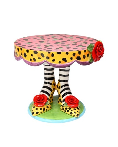 Sugar High Social Leopard Print Heels Large Cake Stand by Babs