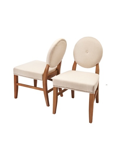 Sunpan Set of 2 Florence Chairs, Linen