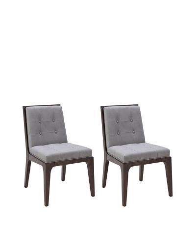 Sunpan Set of 2 Harrison Chairs, Artic Grey