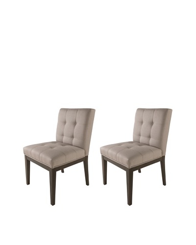 Sunpan Set of 2 Felicia Dining Chairs, Linen