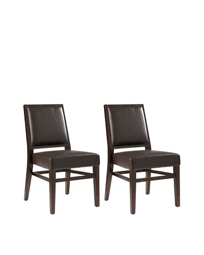 Sunpan Set of 2 Citizen Chairs, Brown