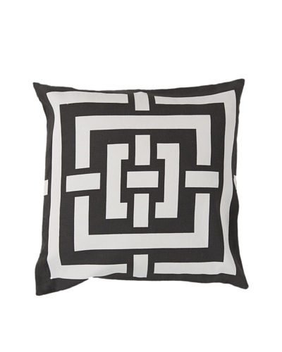Surya Geometric Throw Pillow, Dark Forest/Ivory