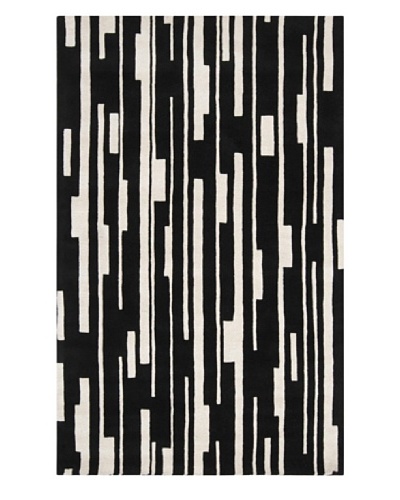 Surya Candice Olson Modern Classics Rug, Jet Black/Winter White, 5' x 8'