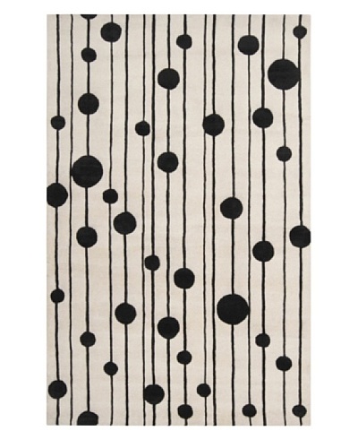 Surya Candice Olson Modern Classics Rug, Winter White/Jet Black, 8' x 11'