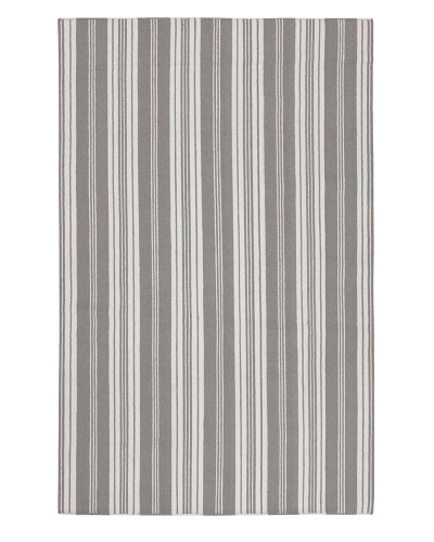 Surya Flatweave Rugs Farmhouse Stripes [Flint Gray/White]