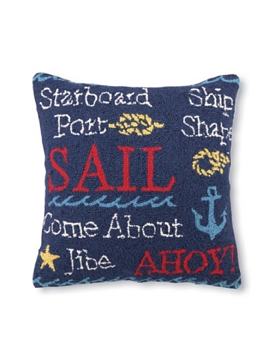 Suzanne Nicoll Sail 18 x 18 Hook Pillow