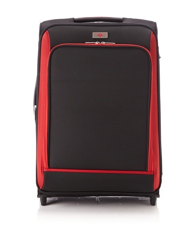 Swiss Legend Unisex 24 Expandable Wheeled Upright, Black/Red, One Size