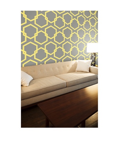 Tempaper Designs Honeycomb Self-Adhesive Temporary Wallpaper [Citron]