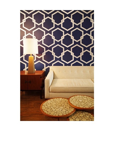 Tempaper Designs Honeycomb Self-Adhesive Temporary Wallpaper [Deep Blue]