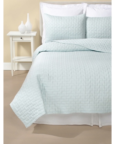Terrisol Quilted Brick Coverlet Set [Sky]