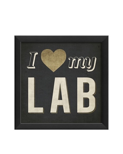 The Artwork Factory I Heart My Lab Framed Giclée