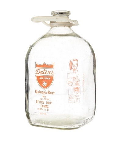 The HomePort Collection Vintage Gallon Milk Jar, Clear
