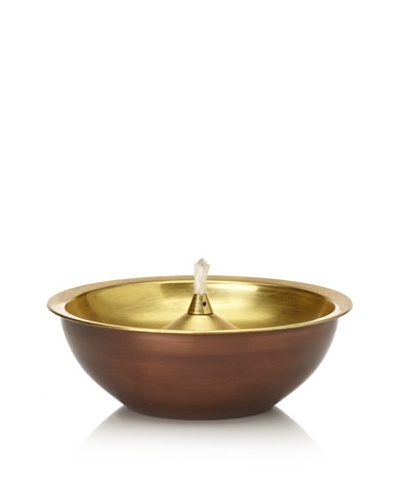 AKMD 24K Gold Leaf Lau Diya Oil Lamp, Gold Leaf, Small