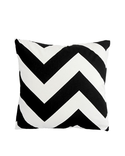 The Pillow Collection Eir Zigzag Pillow, Black