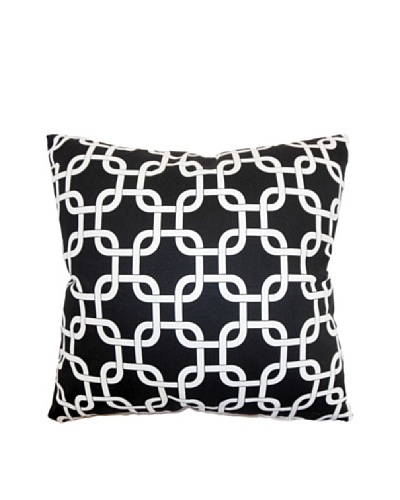 The Pillow Collection Qishn Geometric Pillow, Black