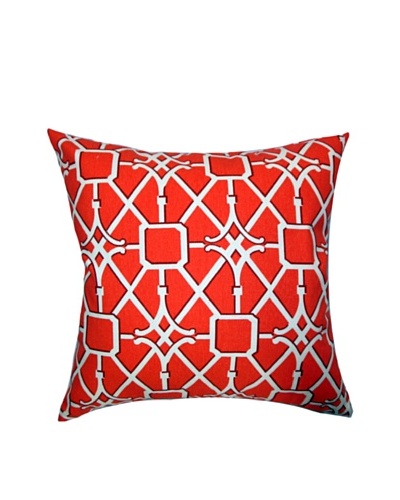The Pillow Collection Isildur Geometric Pillow, Tangerine