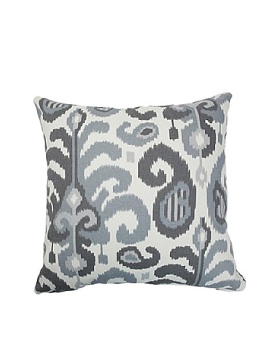 The Pillow Collection Scebbi Ikat Pillow, Steel