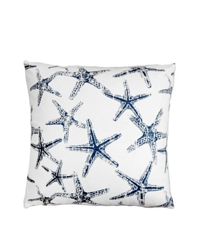 The Pillow Collection Ilene Coastal Pillow, Blue/White, 18x18