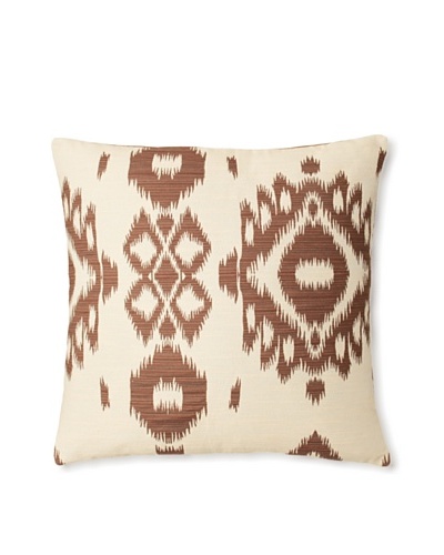 The Pillow Collection Gaera Ikat Decorative Pillow [Chocolate]