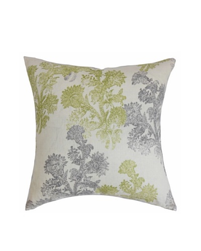 The Pillow Collection Eara Floral Pillow, Moss