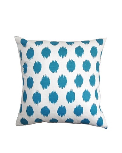 The Pillow Collection Kaintiba Ikat Pillow, Blue/White, 18 x 18