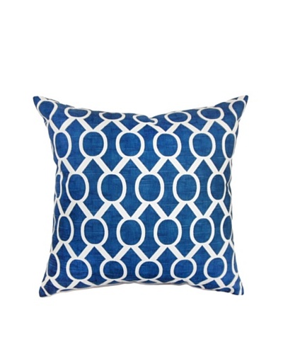 The Pillow Collection Raziya Geometric Pillow, Navy, 18 x 18