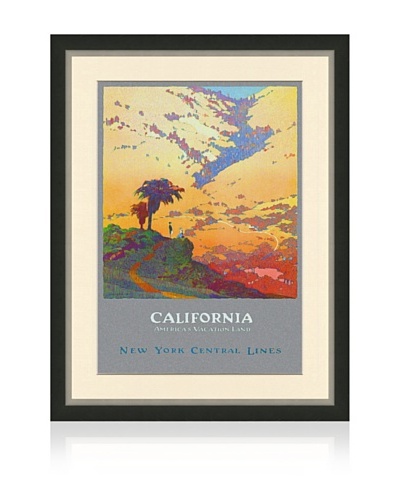 Reproduction California Framed Travel Poster