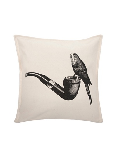 Thomas Paul Luddite Collection Parakeet and Pipe Pillow, 18