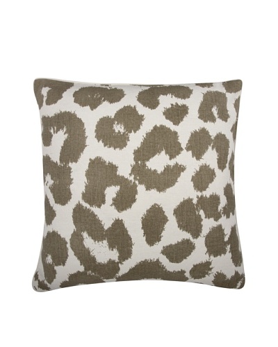 Thomas Paul Leopard Feather Pillow, Mushroom