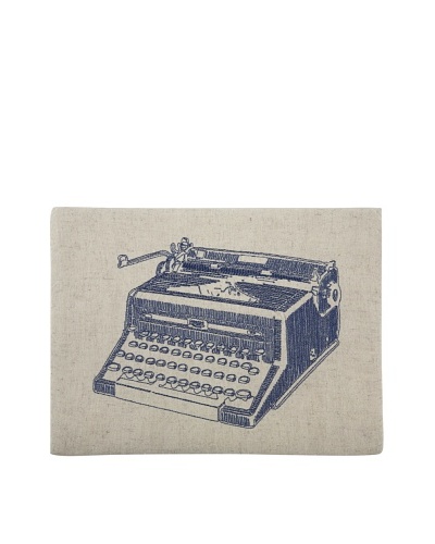 Thomas Paul Typewriter Embroidered iPad Case, Ink
