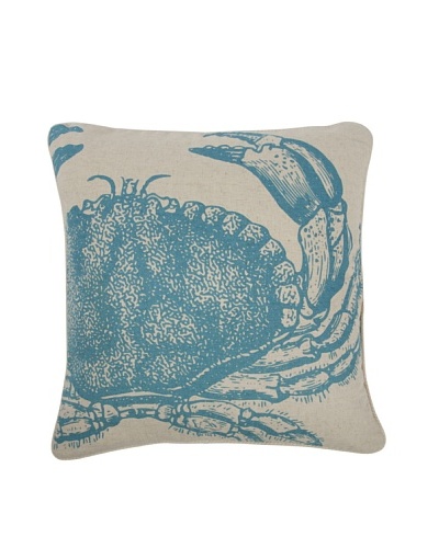 Thomas Paul Crab Feather Pillow, Aqua