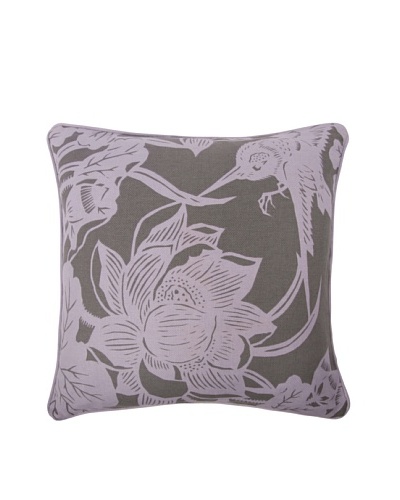 Thomas Paul Hummingbird 18 Cotton Pillow, Lavender