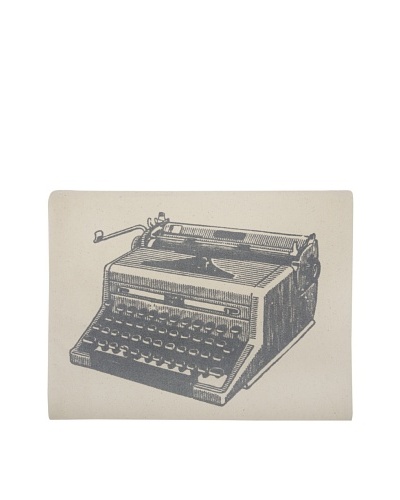 Thomas Paul Typewriter Hand-Screened iPad Envelope, Charcoal