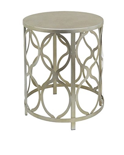 Three Hands Metal Accent Table, Pale Gold