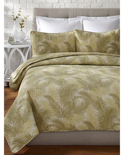 Tommy Bahama Tossed Palm Quilt Set, Green, Full/Queen