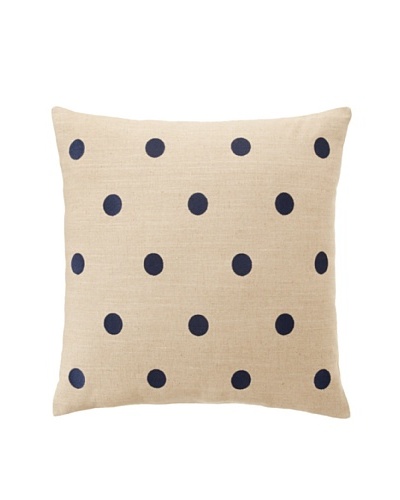 Tommy Hilfiger Reading Room Stripe Collection Pillow, Navy Dots