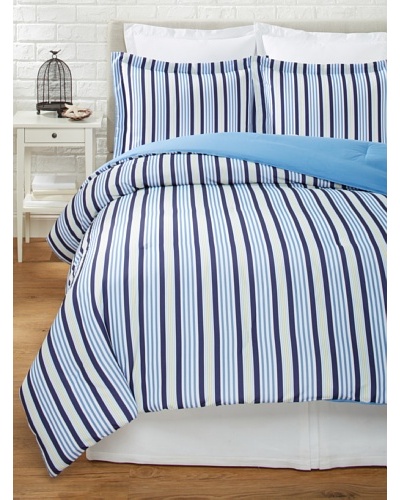 Tommy Hilfiger Tampa Comforter Set, Blue Stripe, Twin