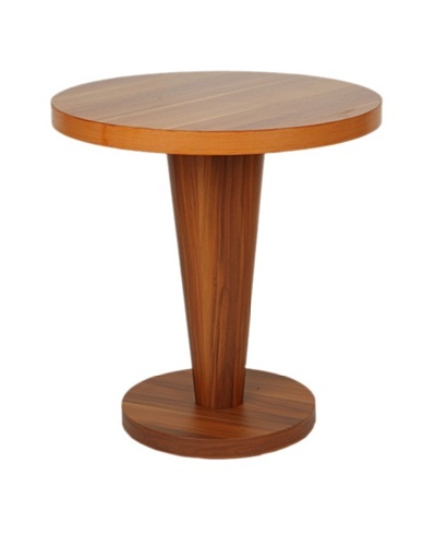 Furniture Contempo Basil Round Side Table, Cherry
